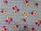 Black-Multi Rayon Floral Plaid Printed Challis Woven Fabric By the Yard